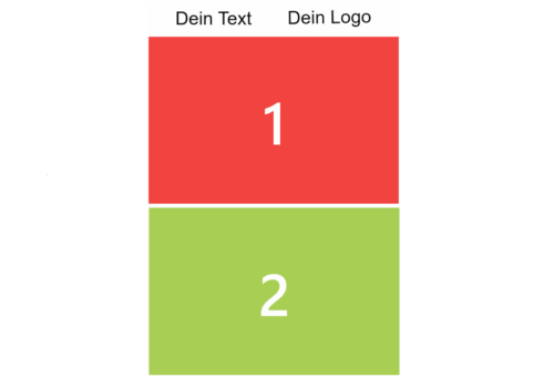 3 Fach mit Textfeld